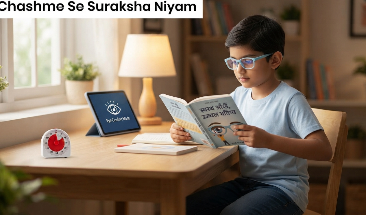 Chashme Se Suraksha Niyam - पार्क में खेलता बच्चा, आंखों की सुरक्षा के लिए आउटडोर एक्टिविटी