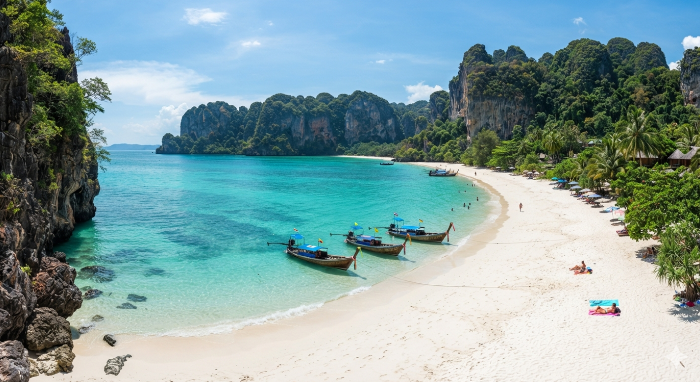 Thailand Best Beaches में शामिल टर्कॉइज पानी और सफेद रेत वाला समुद्र तट
