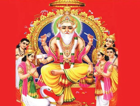 विश्वकर्मा जयंती 2026 को दर्शाती पूजा सामग्री की फोटोग्राफी