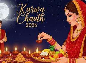 करवा चौथ 2026 तारीख व्रत मुहूर्त चांद निकलने का समय