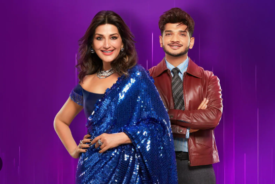 पति पत्नी और पंगा 2: टीवी स्टूडियो में टास्क खेलती एक कपल जोड़ी का मूल इलस्ट्रेशन