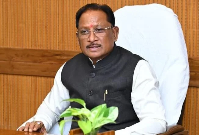 राज्यपाल, द्रौविष्णु देव साय, नवनियुक्तपदी मुर्मु, ओम प्रकाश माथुर,
